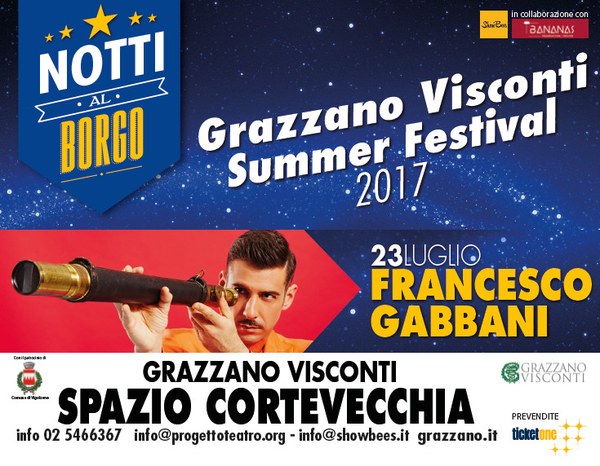Notti al Borgo 2017 Gabbani Notti al Borgo Francesco Gabbani 23 luglio 2017
