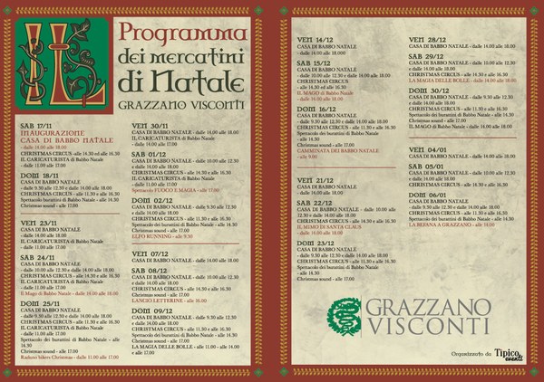 Natale di Grazzano Programma 2018 Programma Natale 2018